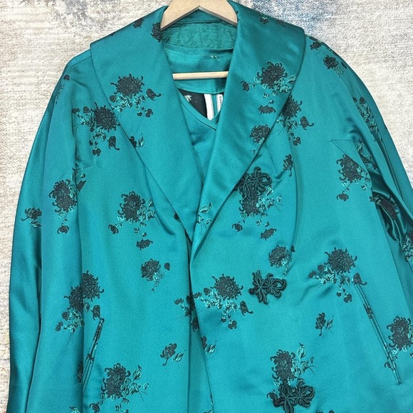 Styled In Simplicity Dresses & Skirts - Vintage Teal Embroidered Formal Coat Dress Set Baroque Opera Style Custom Made